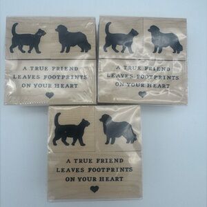 Recollections Wood Stamp Set Lot 9 stamps total craft kit Dog cat pet love